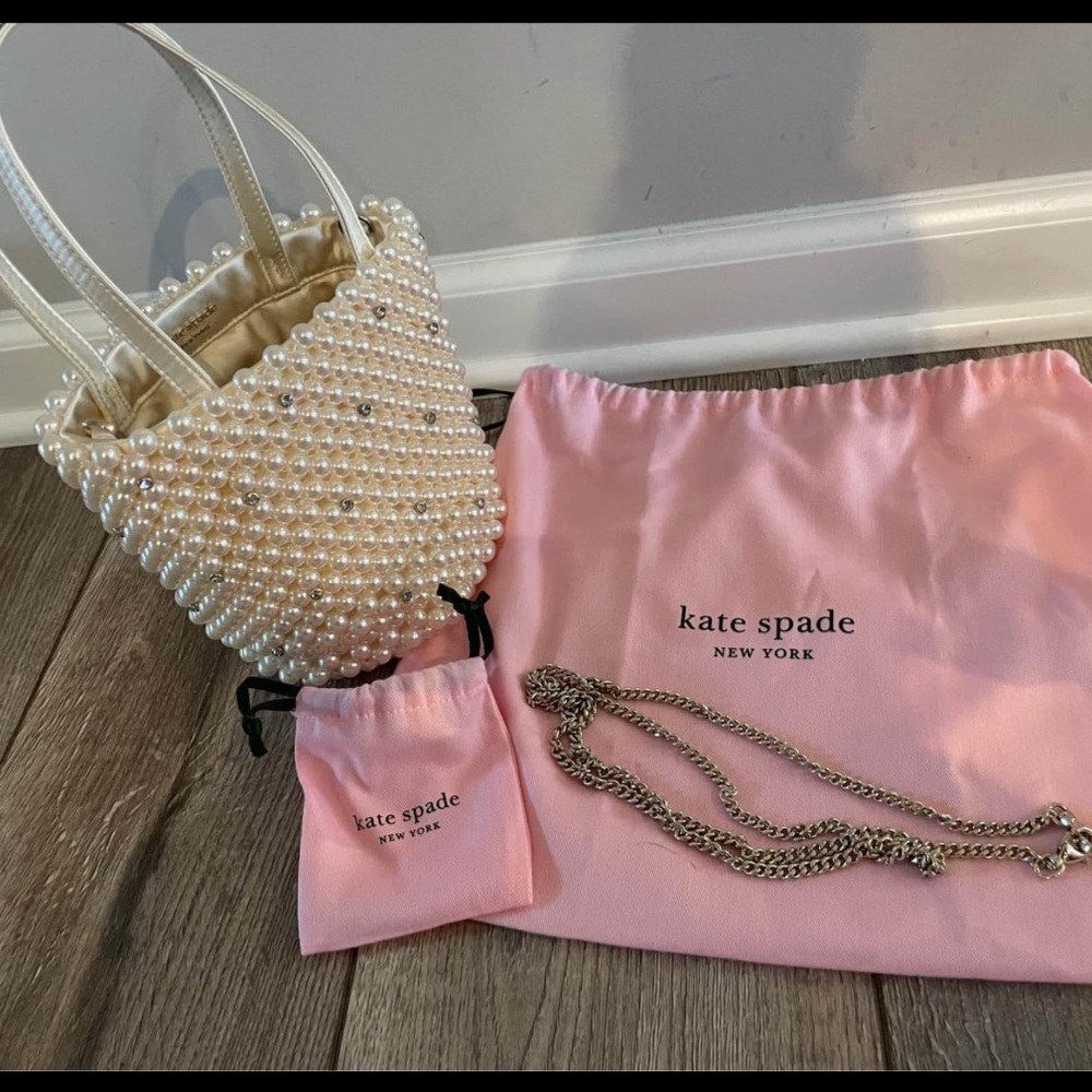 Purl Pearl Embellished Small Bucket Bag Kate spade bride bag bridal